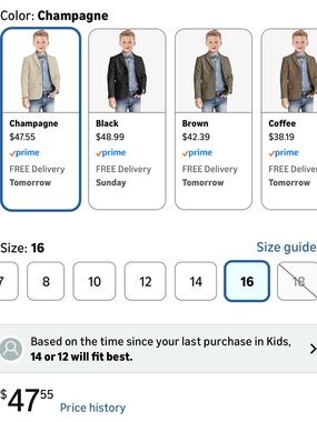 Boys Champagne Blazer Jacket - Classic Kids Blazer ( Champagne/16)